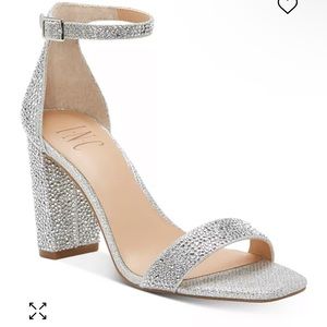 Silver Crystal Rhinestone Heels